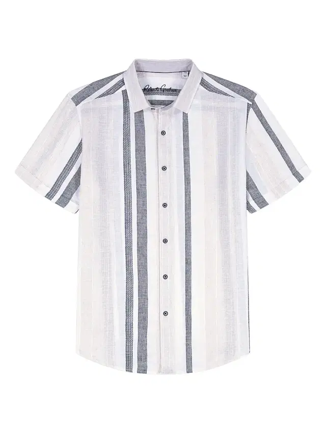Men's Makai Striped Short-Sleeve Shirt - White