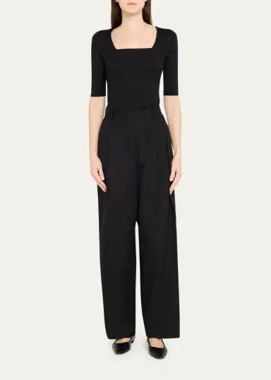 Akris punto Square-Neck Jersey Top | Thumbnail 2 Akris punto Square-Neck Jersey Top | Thumbnail 2