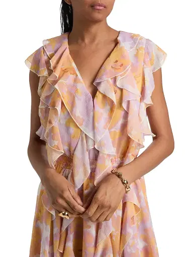 Misa Los Angeles Women's Jasmine Floral Ruffle Minidress | Thumbnail 6