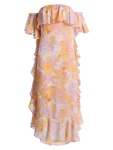 Misa Los Angeles Women's Carla Floral Tiered Ruffle Midi-Dress | Thumbnail 1 Misa Los Angeles Women's Carla Floral Tiered Ruffle Midi-Dress | Thumbnail 1