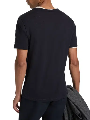 Vince Men's Fine Slub Cotton Double-Layer Crewneck T-Shirt - Coastal Smock White - Size XXL | Thumbnail 5