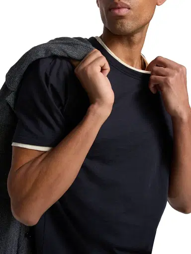 Vince Men's Fine Slub Cotton Double-Layer Crewneck T-Shirt - Coastal Smock White - Size XXL | Thumbnail 6