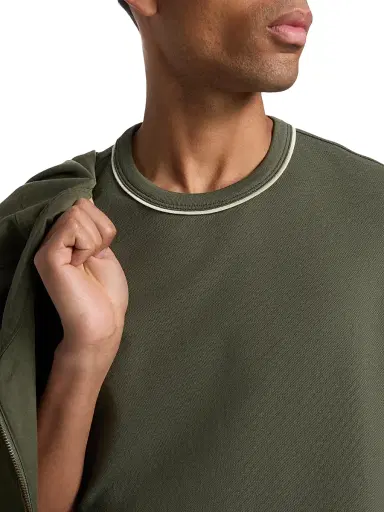 Vince Men's Tipped Crewneck Pima Cotton T-Shirt - Coulter Green - Size XXL | Thumbnail 6 Vince Men's Tipped Crewneck Pima Cotton T-Shirt - Coulter Green - Size XXL | Thumbnail 6