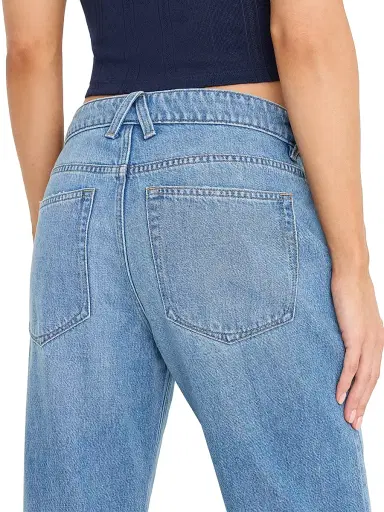 GOOD AMERICAN Women's Weightless Boyfriend Crop Jeans - Indigo | Thumbnail 7