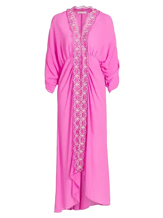 Ramy Brook Women's Riley Embroidered Maxi Dress - Radiant Pink