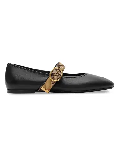 Burberry Women's Robin Ballerina Flats - Black - Size 11 | Thumbnail 1