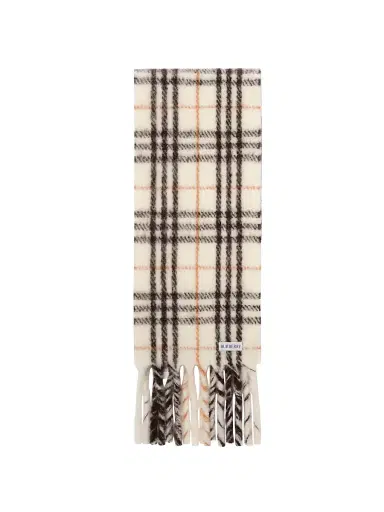 Burberry Men's Check Narrow Alpaca-Wool Scarf | Thumbnail 2 Burberry Men's Check Narrow Alpaca-Wool Scarf | Thumbnail 2