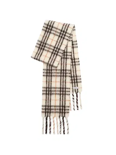 Burberry Men's Check Narrow Alpaca-Wool Scarf | Thumbnail 1 Burberry Men's Check Narrow Alpaca-Wool Scarf | Thumbnail 1