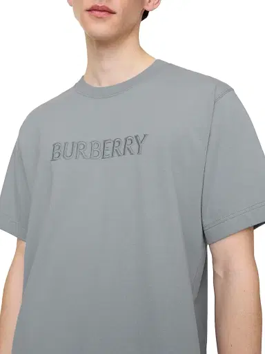 Burberry Men's Ryan Logo Cotton T-Shirt - Forecast Grey | Thumbnail 3 Burberry Men's Ryan Logo Cotton T-Shirt - Forecast Grey | Thumbnail 3