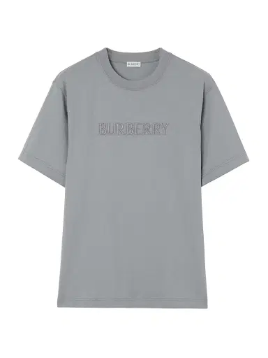 Burberry Men's Ryan Logo Cotton T-Shirt - Forecast Grey | Thumbnail 1 Burberry Men's Ryan Logo Cotton T-Shirt - Forecast Grey | Thumbnail 1