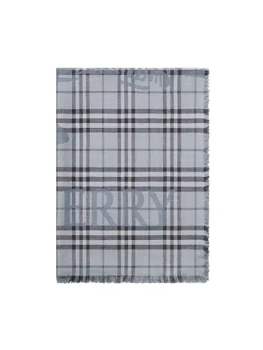 Burberry Men's EKD Check Wool-Silk Wide Scarf | Thumbnail 2 Burberry Men's EKD Check Wool-Silk Wide Scarf | Thumbnail 2