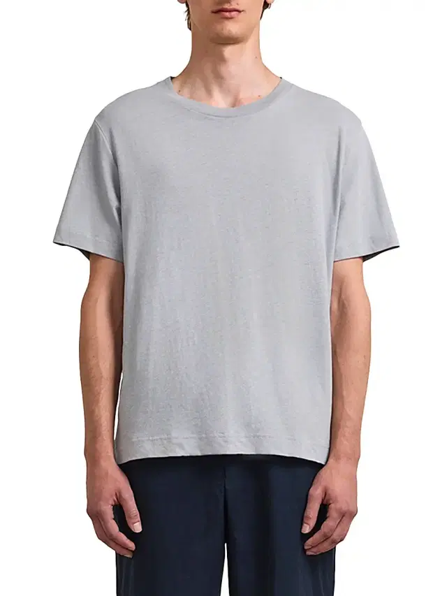 Men's Dinis Cotton-Linen T-Shirt - Coastal Blue