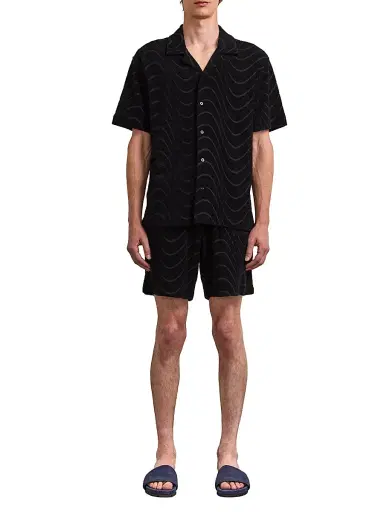 Frescobol Carioca Men's Roberto Fibra Terry-Cotton-Blend Camp Shirt | Thumbnail 2 Frescobol Carioca Men's Roberto Fibra Terry-Cotton-Blend Camp Shirt | Thumbnail 2