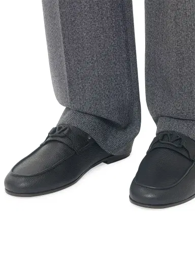 Valentino Garavani Men's VLogo Signature Deer Leather Loafers - Black - Size 7.5 | Thumbnail 7 Valentino Garavani Men's VLogo Signature Deer Leather Loafers - Black - Size 7.5 | Thumbnail 7