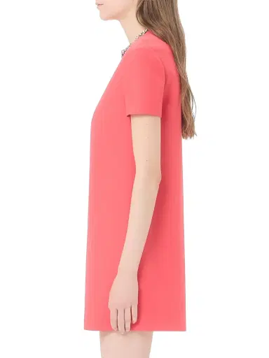 Valentino Garavani Women's Embroidered Crepe Couture Short Dress - Coral - Size 0 | Thumbnail 4