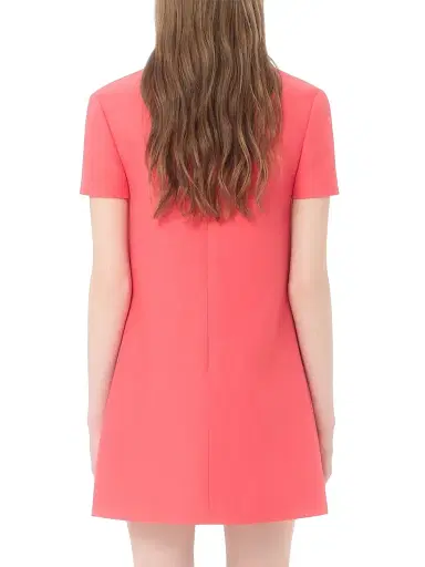 Valentino Garavani Women's Embroidered Crepe Couture Short Dress - Coral - Size 0 | Thumbnail 5