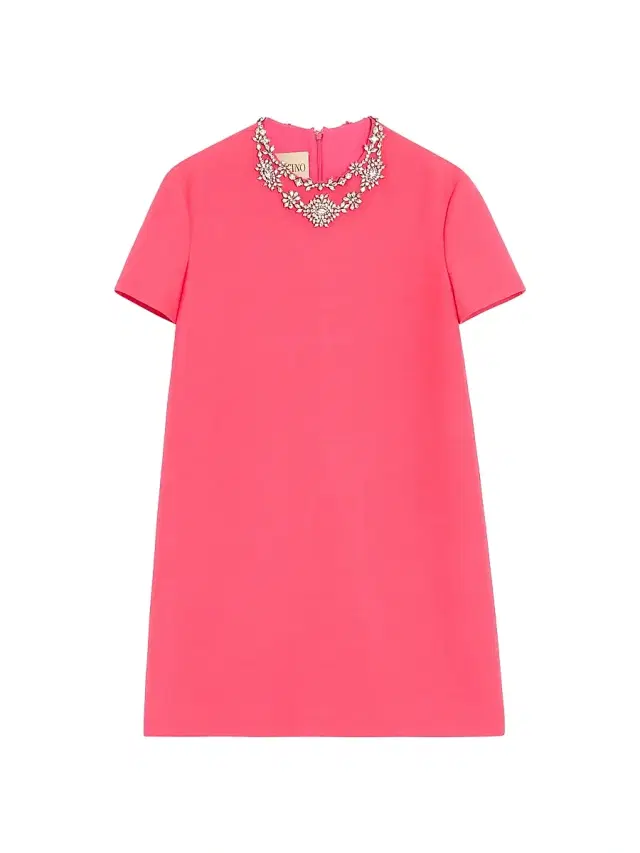 Valentino Garavani Women's Embroidered Crepe Couture Short Dress - Coral