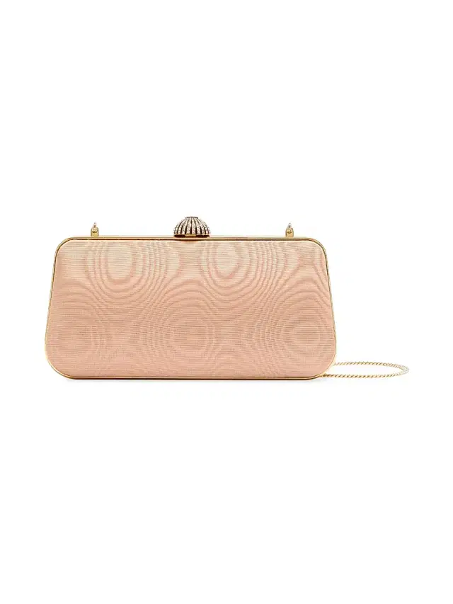 Valentino Garavani Women's Carry Secrets Minaudiere Clutch in Moiré Fabric - Beige