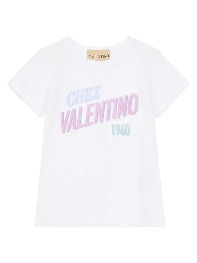 Valentino Garavani Women's Cotton Jersey T-Shirt with Chez Valentino 1960 Print - White