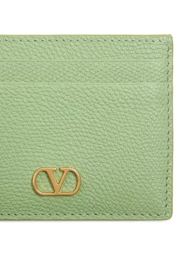 Valentino Garavani Women's VLogo Signature Grainy Calfskin Card Holder | Thumbnail 4 Valentino Garavani Women's VLogo Signature Grainy Calfskin Card Holder | Thumbnail 4