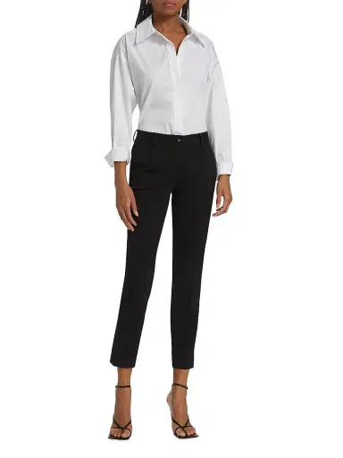 Dolce & Gabbana Women's Kate Stretch Wool Slim-Fit Pants - Black - Size 10 | Thumbnail 2