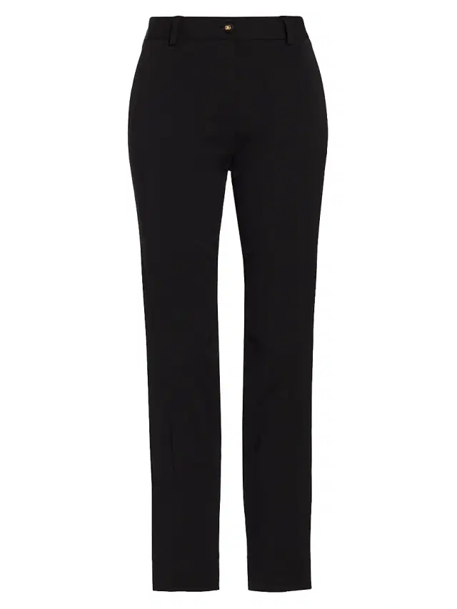 Dolce & Gabbana Women's Kate Stretch Wool Slim-Fit Pants - Black
