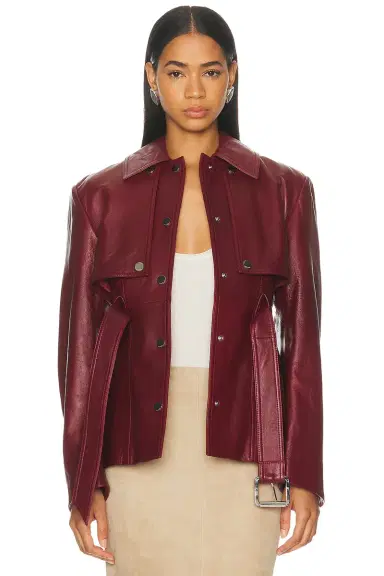 Sportmax Tenzone Leather Jacket | Thumbnail 2 Sportmax Tenzone Leather Jacket | Thumbnail 2