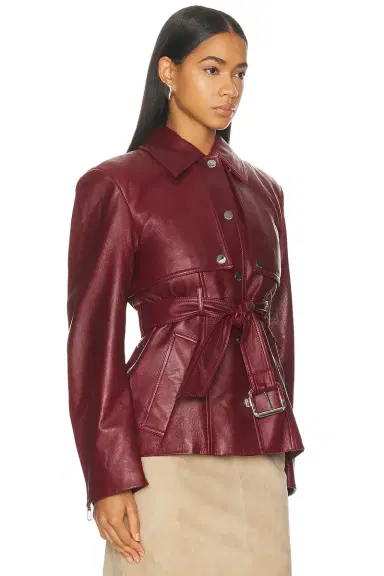 Sportmax Tenzone Leather Jacket | Thumbnail 3 Sportmax Tenzone Leather Jacket | Thumbnail 3