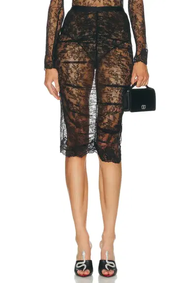 Valentino Lace Jersey Skirt | Thumbnail 1 Valentino Lace Jersey Skirt | Thumbnail 1