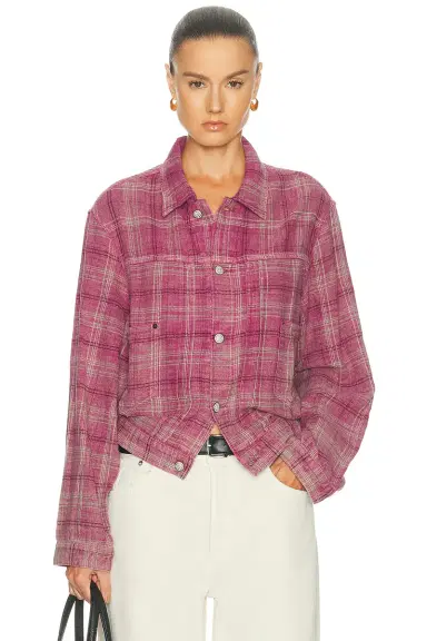 R13 Relaxed Pleated Trucker Jacket | Thumbnail 1