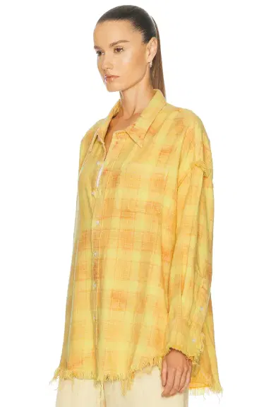 R13 Shredded Seam Drop Neck Shirt | Thumbnail 2 R13 Shredded Seam Drop Neck Shirt | Thumbnail 2