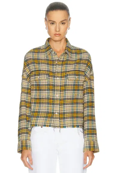 R13 Cropped Work Shirt | Thumbnail 2