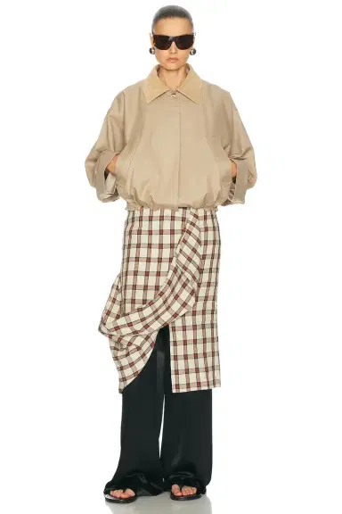 Rohe Draped Check Skirt | Thumbnail 5