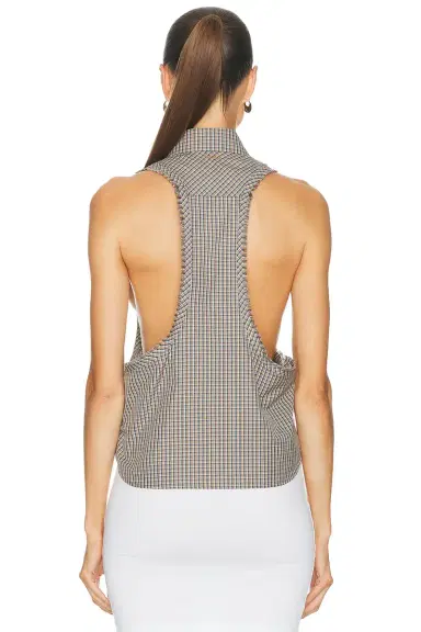 Versace Sleeveless Button Up Top | Thumbnail 3 Versace Sleeveless Button Up Top | Thumbnail 3