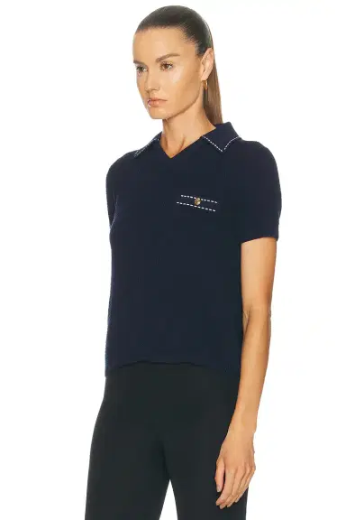 Versace Short Sleeve Polo Top | Thumbnail 2 Versace Short Sleeve Polo Top | Thumbnail 2