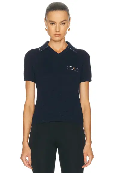 Versace Short Sleeve Polo Top | Thumbnail 1 Versace Short Sleeve Polo Top | Thumbnail 1