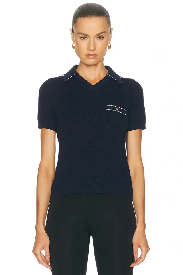 VERSACE Short Sleeve Polo Top