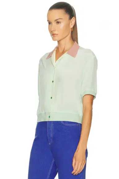 Versace Short Sleeve Polo Top | Thumbnail 2 Versace Short Sleeve Polo Top | Thumbnail 2