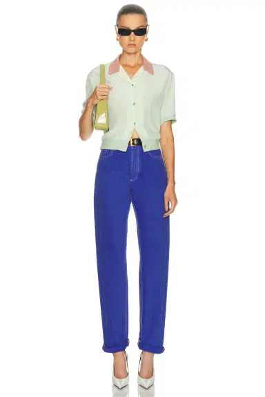 Versace Short Sleeve Polo Top | Thumbnail 4 Versace Short Sleeve Polo Top | Thumbnail 4