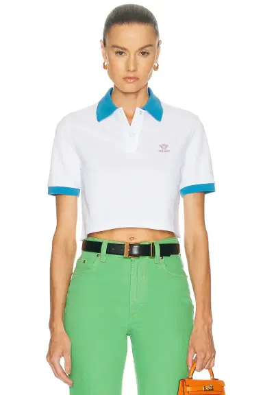 Versace Short Sleeve Polo Top | Thumbnail 1