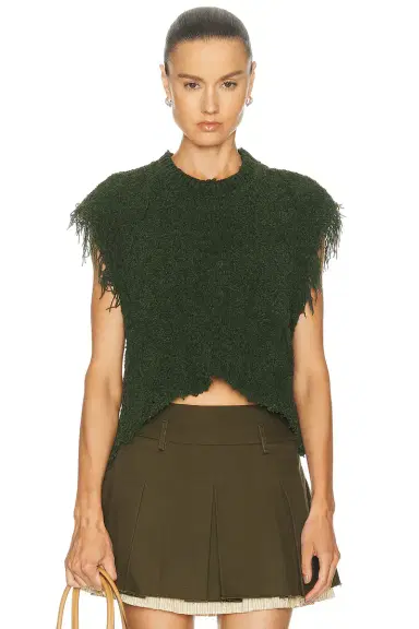 R13 Boyfriend Cable Sweater Vest | Thumbnail 1 R13 Boyfriend Cable Sweater Vest | Thumbnail 1