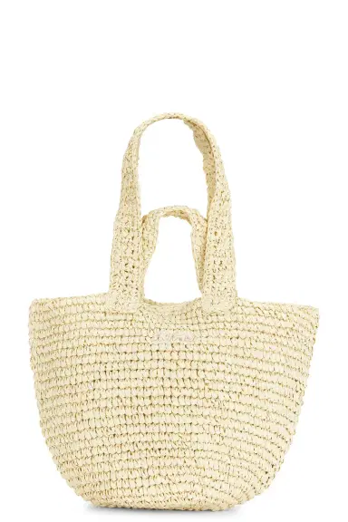 Skims Mini Tote Raffia Bag | Thumbnail 1