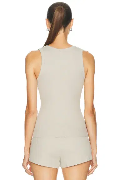 Skims Cotton Rib High Scoop Tank Top | Thumbnail 3