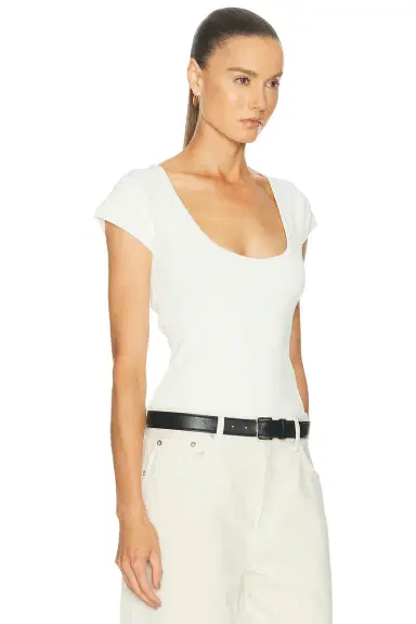 Skims Refined Knit Scoop Neck T-Shirt | Thumbnail 2