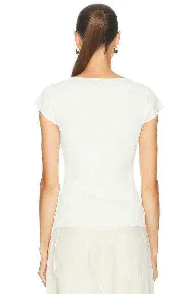 Skims Refined Knit Scoop Neck T-Shirt | Thumbnail 3