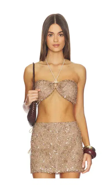Kulani Kinis Strappy Ring Tie Crop Top | Thumbnail 2 Kulani Kinis Strappy Ring Tie Crop Top | Thumbnail 2