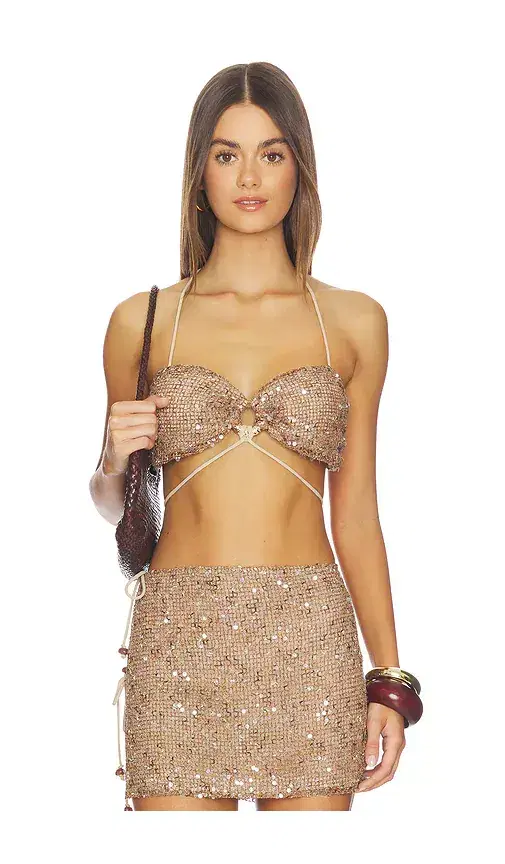 Strappy Ring Tie Crop Top