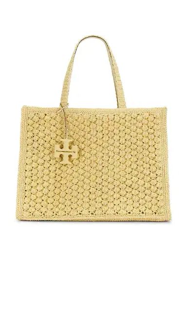 Tory Burch Ella Hand Crocheted Popcorn Stitch Large Tote Bag | Thumbnail 1