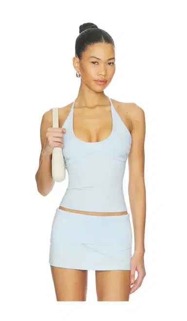 Frankies Bikinis X JENNIE Chantal Halter Cotton Jersey Top | Thumbnail 2