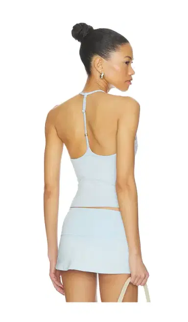 Frankies Bikinis X JENNIE Chantal Halter Cotton Jersey Top | Thumbnail 1